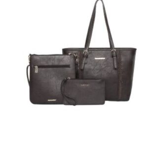 Montana West Whipstitch 3PCs Sets Tote/Crossbody/Wallet